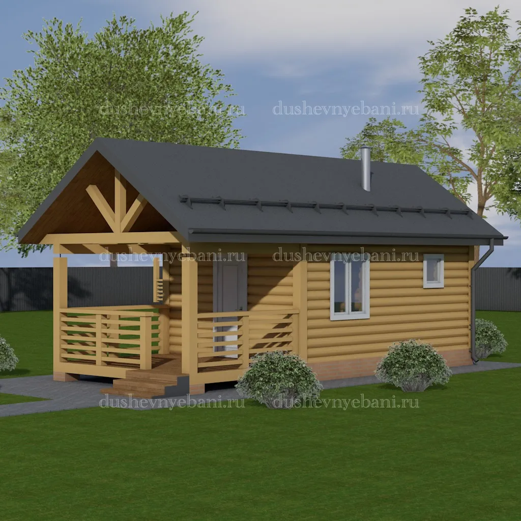 Баня с террасой