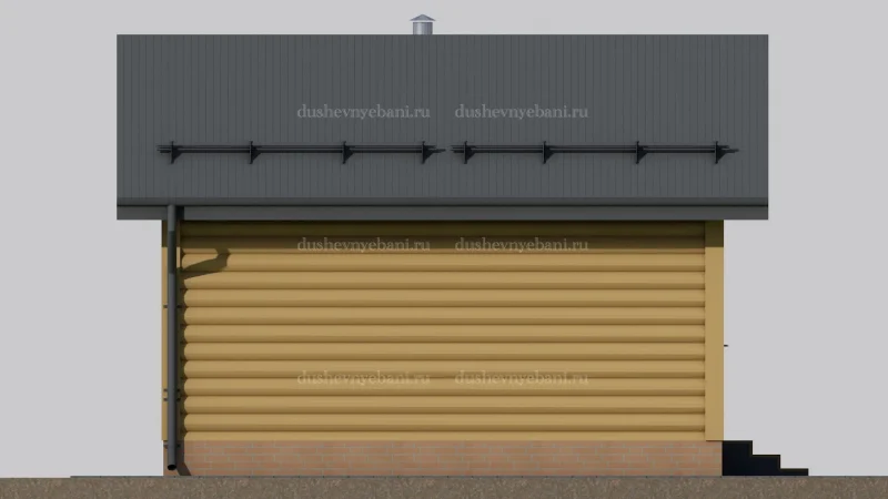 Баня из бревна под ключ - проект Б1 — изображение 2