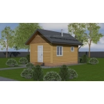 Баня из бревна под ключ - проект Б1