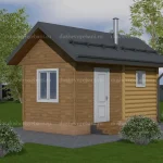 Баня из бревна с холодным предбанником