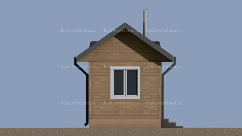 Баня из бревна с холодным предбанником