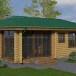 Баня с верандой