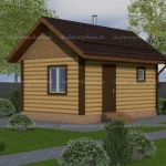 Баня из бревна с санузлом