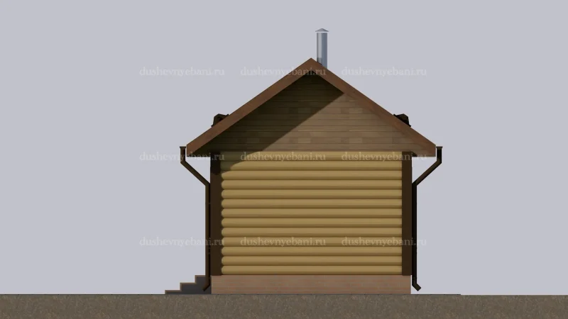 Баня из бревна с санузлом