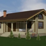 Дом из бревна размер 10 на 10.5