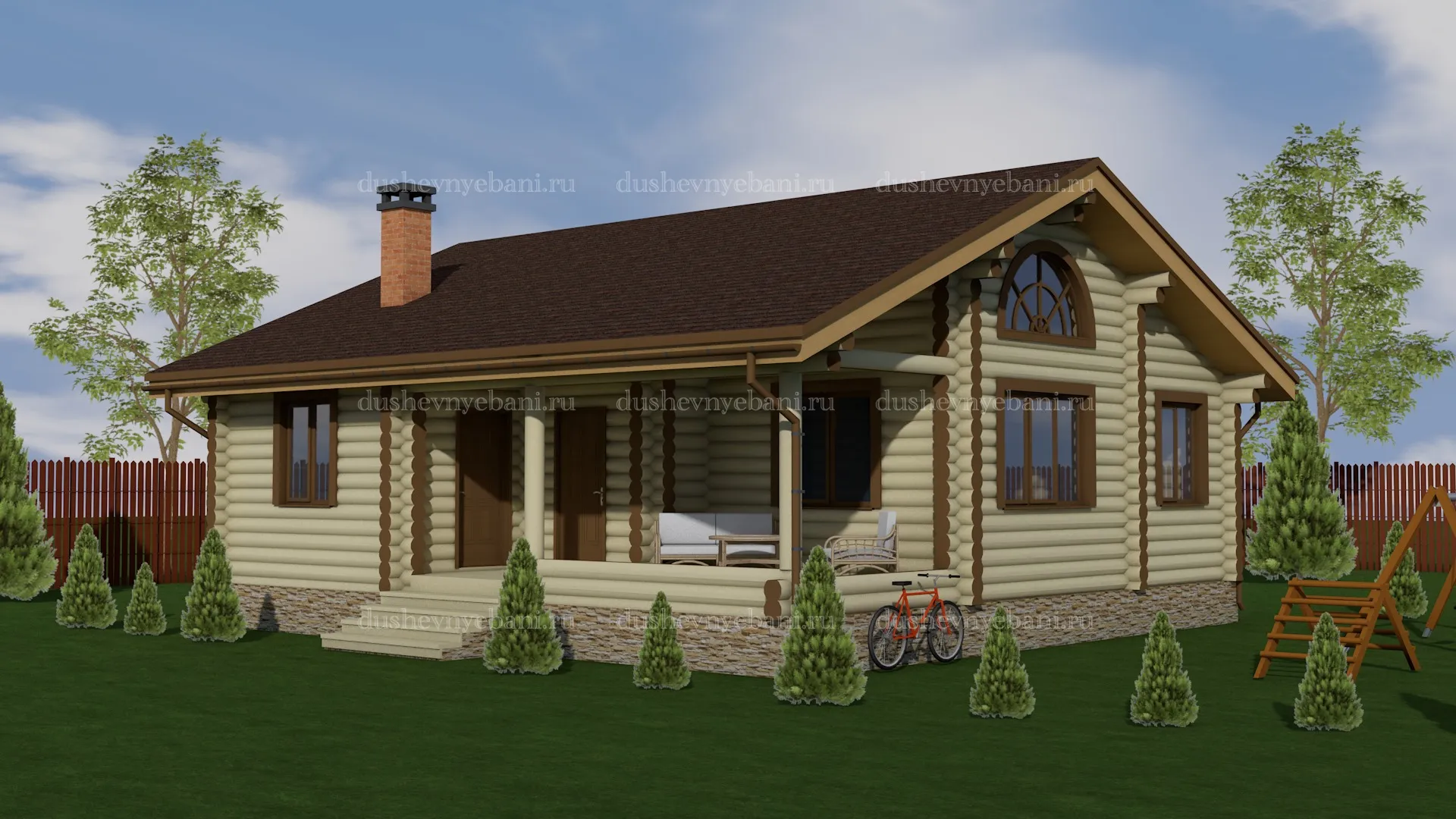 Дом из бревна размер 10 на 10.5