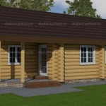 Дом из бревна размер 6 на 9.8 метра