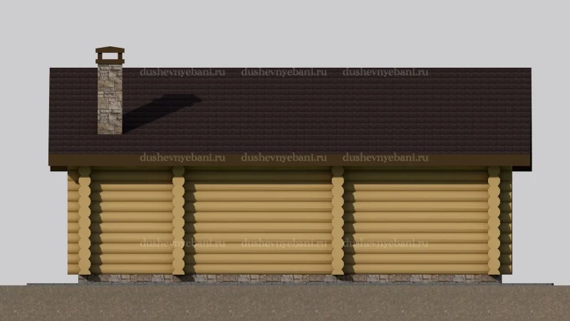 Дом из бревна размер 6 на 9.8 метра