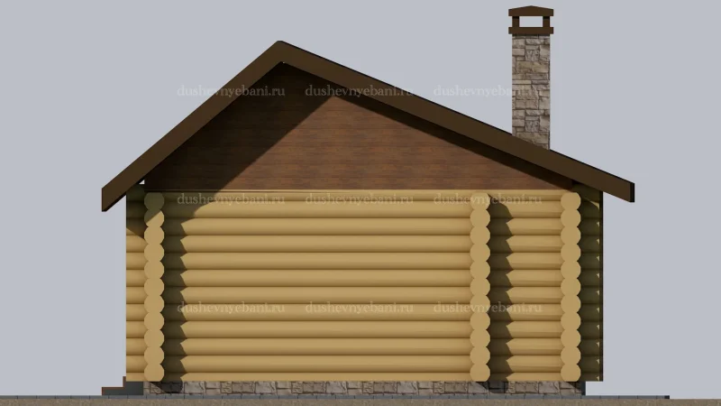 Дом из бревна размер 6 на 9.8 метра