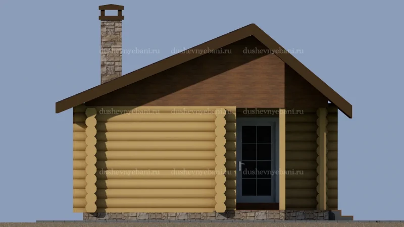 Дом из бревна размер 6 на 9.8 метра