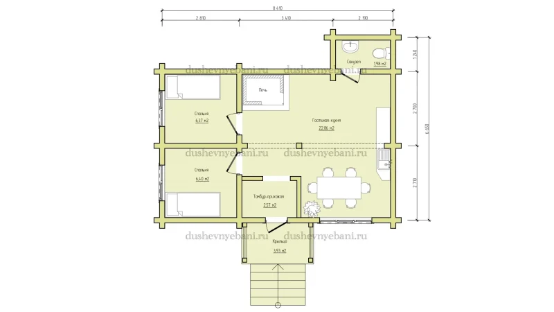 Дом из бревна планировка