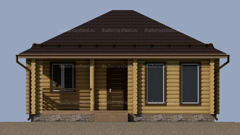 Дом из бревна 9 на 8
