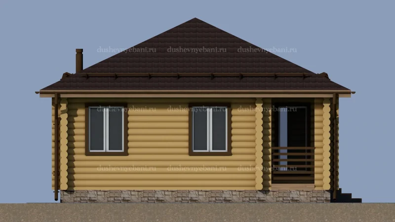 Дом из бревна 9 на 8