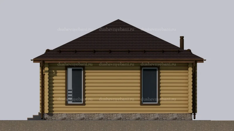 Дом из бревна 9 на 8