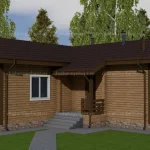 Дом из бревна с баней