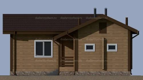 Дом из бревна с баней