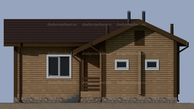 Дом из бревна с баней
