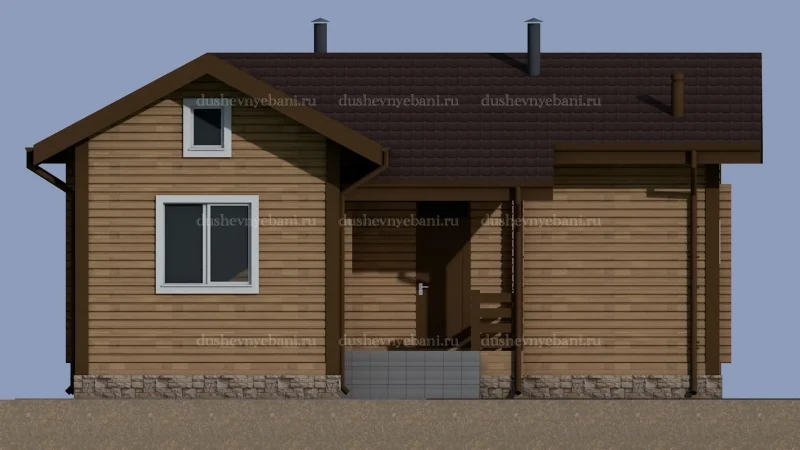 Дом из бревна с баней